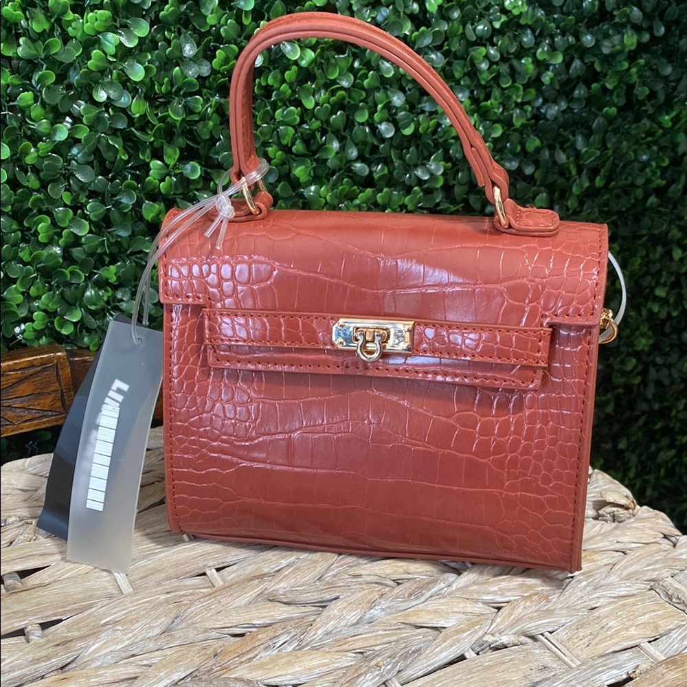 Like Dreams Elegant Crocodile-Embossed Mini Handbag
